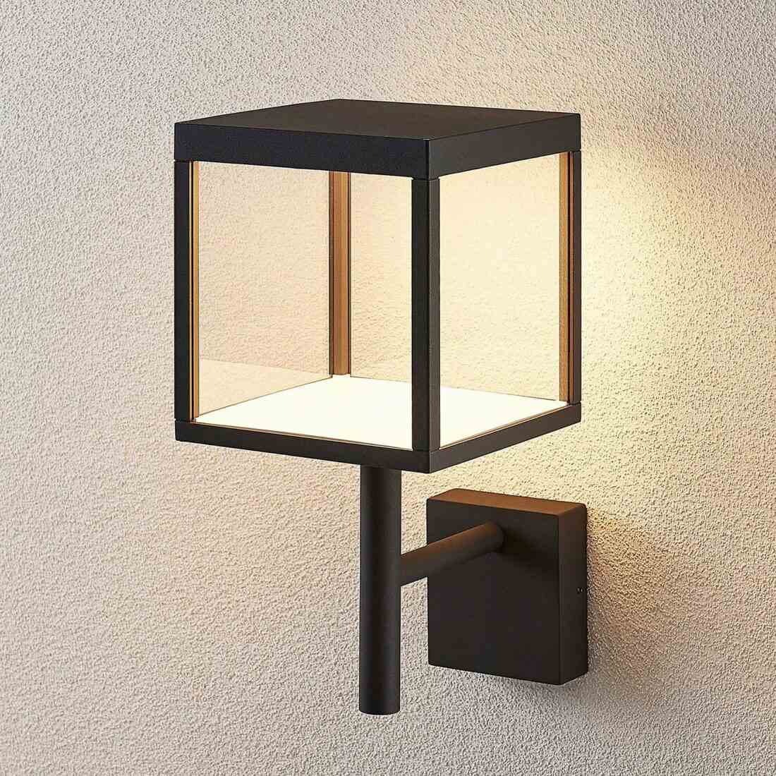 Lucande Venkovní LED světlo Cube se stínidlem