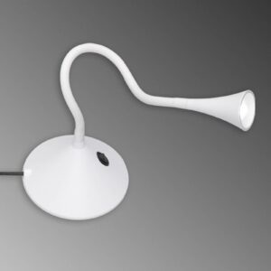 Reality Leuchten Flexibilní stolní lampa LED Viper v bílé