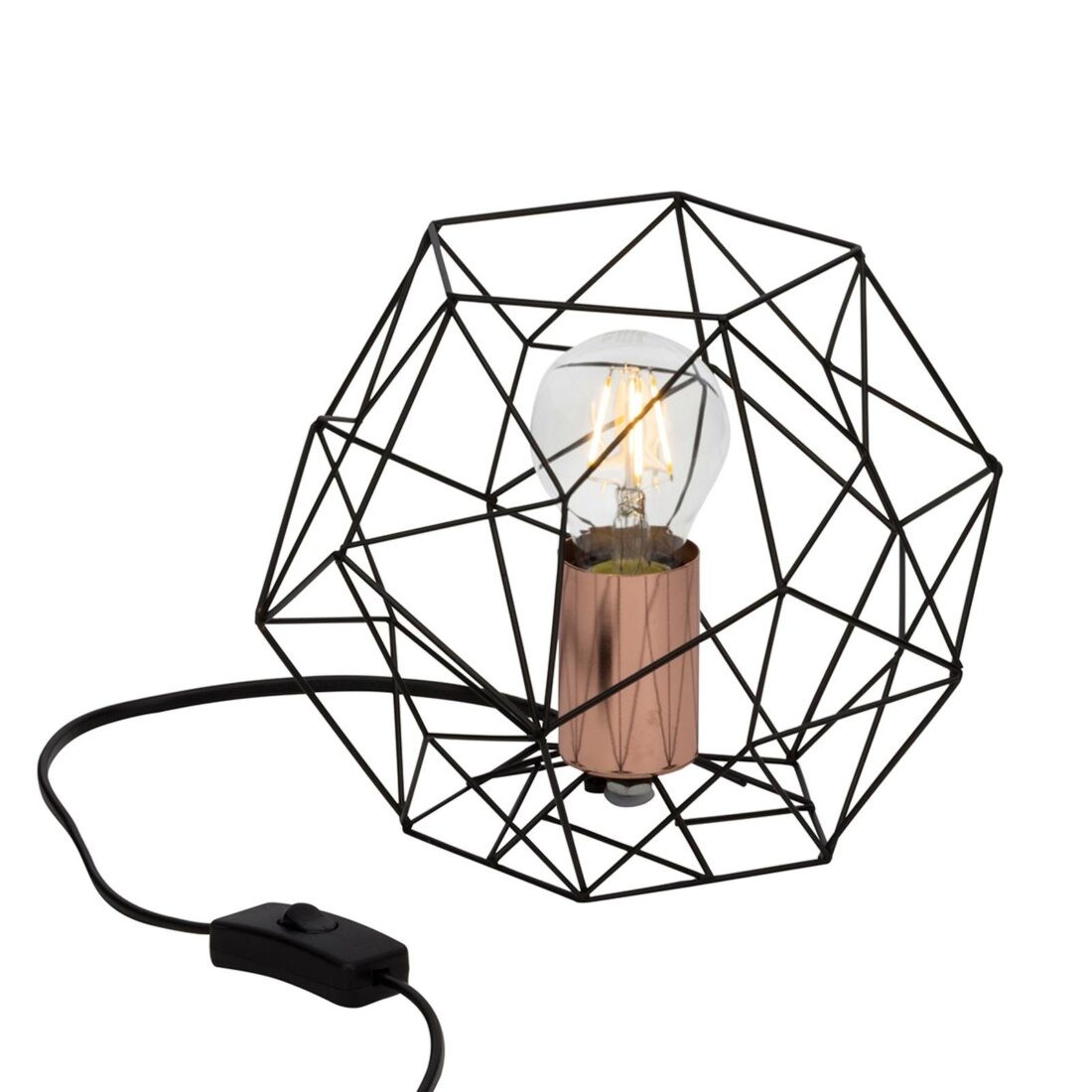 Brilliant Stolní lampa Synergy se stínidlem ve tvaru klece