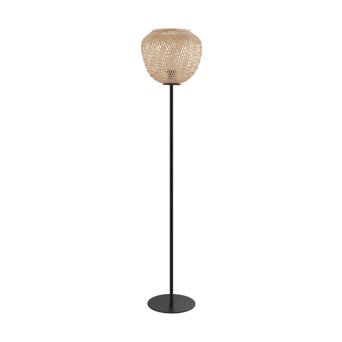 EGLO Stojací lampa Dembleby ze dřeva