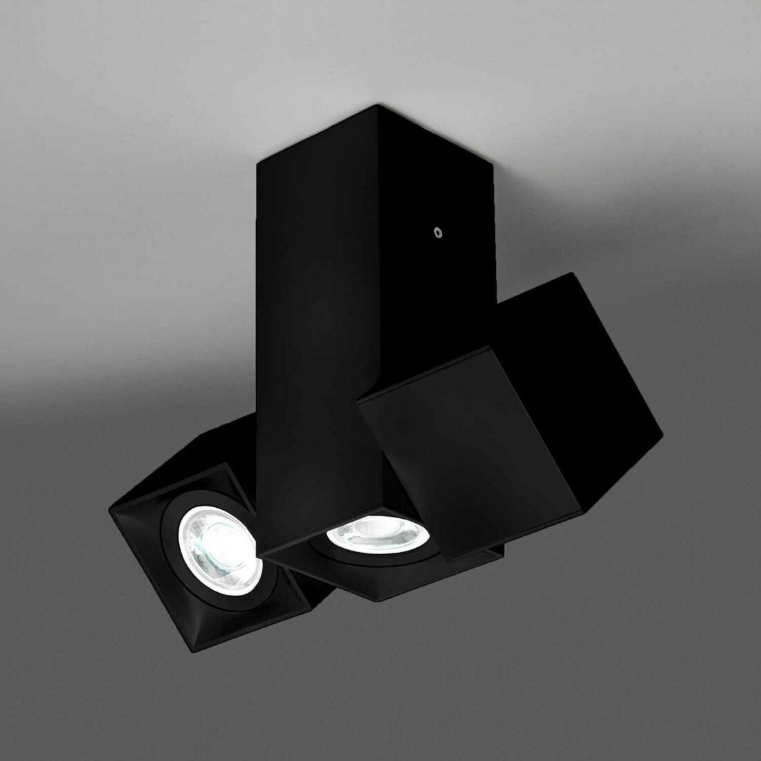 Milan Iluminación Dau Spot stropní světlo tři zdroje černá