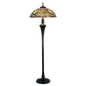 Clayre&Eef Rosaly - stojata lampa v Tiffany stylu