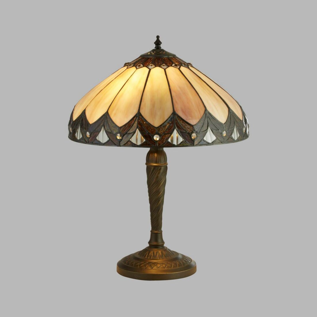 Searchlight Stolní lampa Pearl ve stylu Tiffany