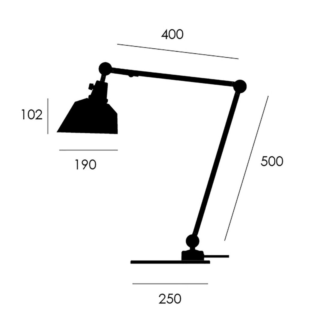 midgard modular TYP 551 stolní lampa bílá 70 cm