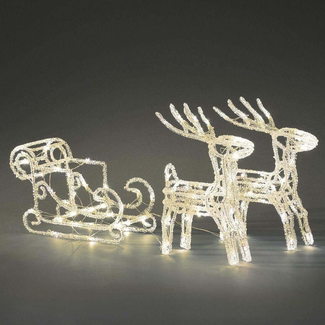 Konstsmide Christmas LED světelná figurka saně se 2 soby