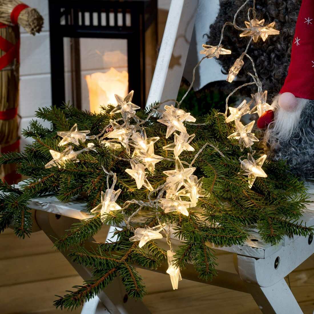 Konstsmide Christmas Venkovní světelný řetěz hvězdy 40 LED baterie