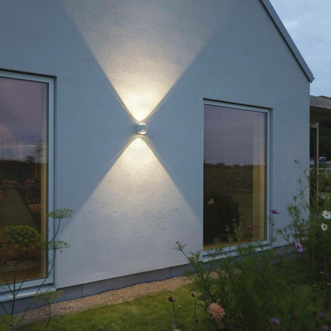 Konstsmide LED venkovní nástěnné světlo Bitonto 2 zdroje bílá