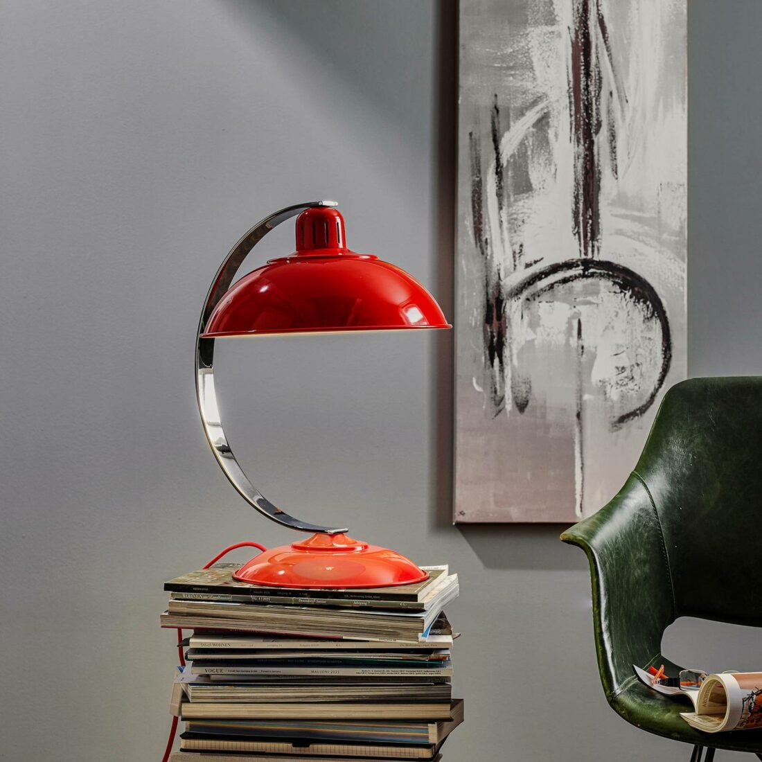 Elstead Svěží červená - stolní lampa Franklin