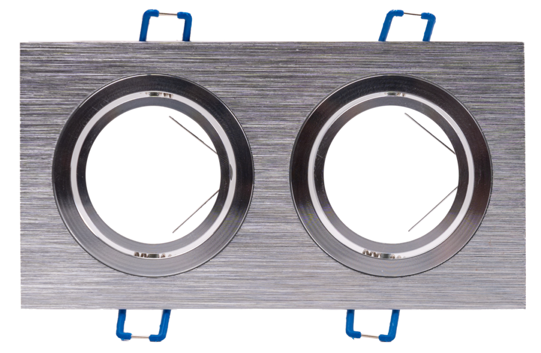 LED Solution Dvojitý podhledový rámeček broušený hliník hranatý výklopný 3607