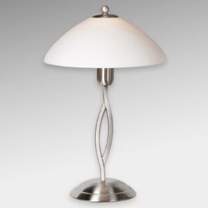 Steinhauer Stolní lampa Capri výška 45 cm ocel/bílá