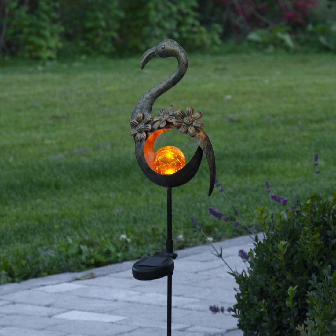 STAR TRADING LED solární světlo Melilla Bird ve tvaru plameňáka