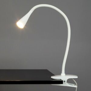 Lindby Úzká LED svítilna s klipem Baris v bílé