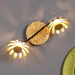 Eco-Light LED nástěnné svítidlo Bloom 2 zdroje zlaté
