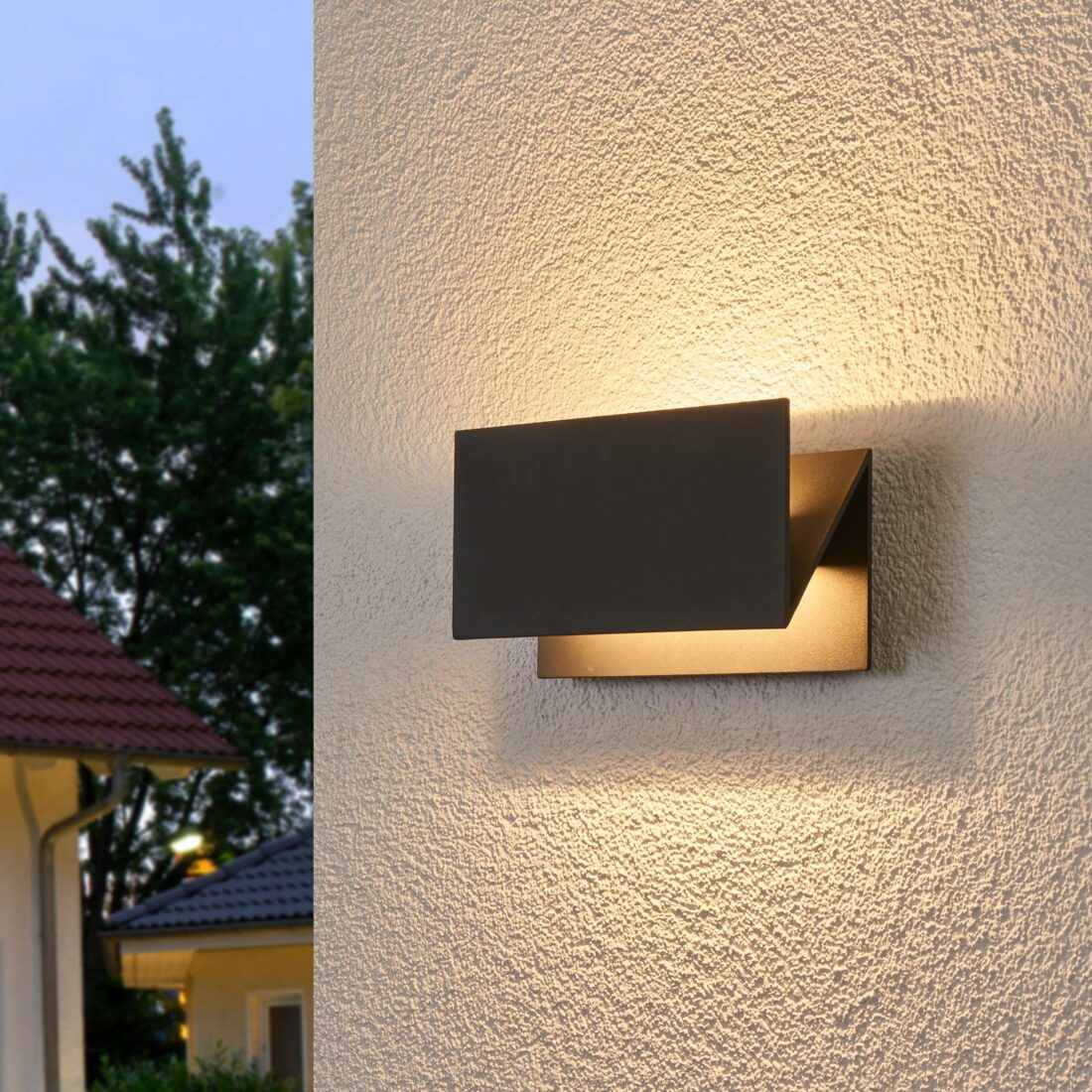 Lucande Moderní LED venkovní nástěnné svítidlo Meja – IP54