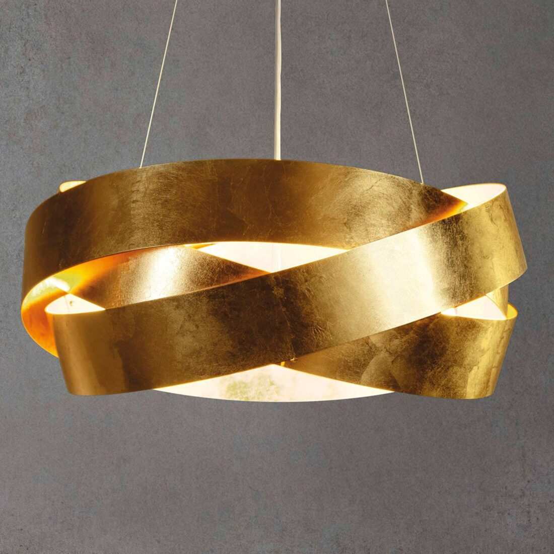 Marchetti Závěsné svítidlo Pura LED s plátkovým zlatem 60 cm