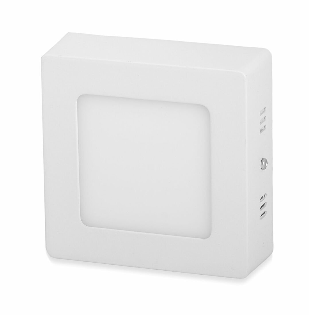 T-LED Bílý přisazený LED panel hranatý 115x115mm 6W Barva světla: Denní bílá 10272
