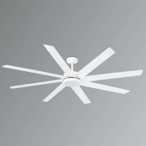 FARO BARCELONA LED stropní ventilátor s osmi křídly Century bílý