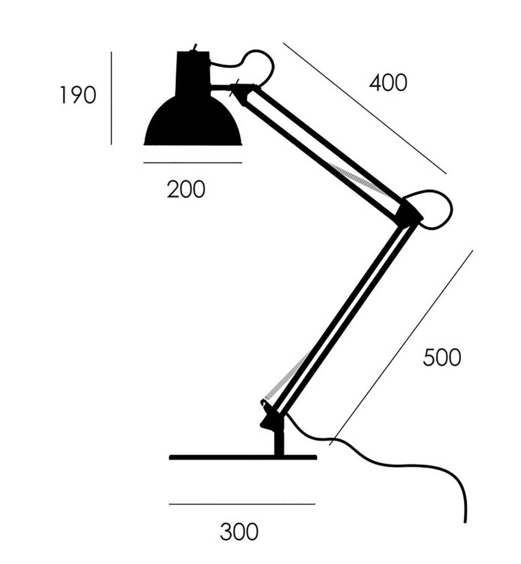 midgard Federzug stolní lampa s podstavcem bílá