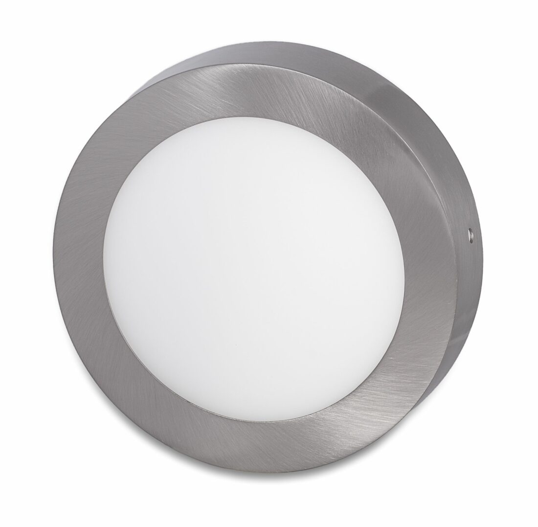 Ecolite Stříbrný přisazený LED panel kulatý 300mm 25W Barva světla: Teplá bílá LED-CSL-25W/27/CHR