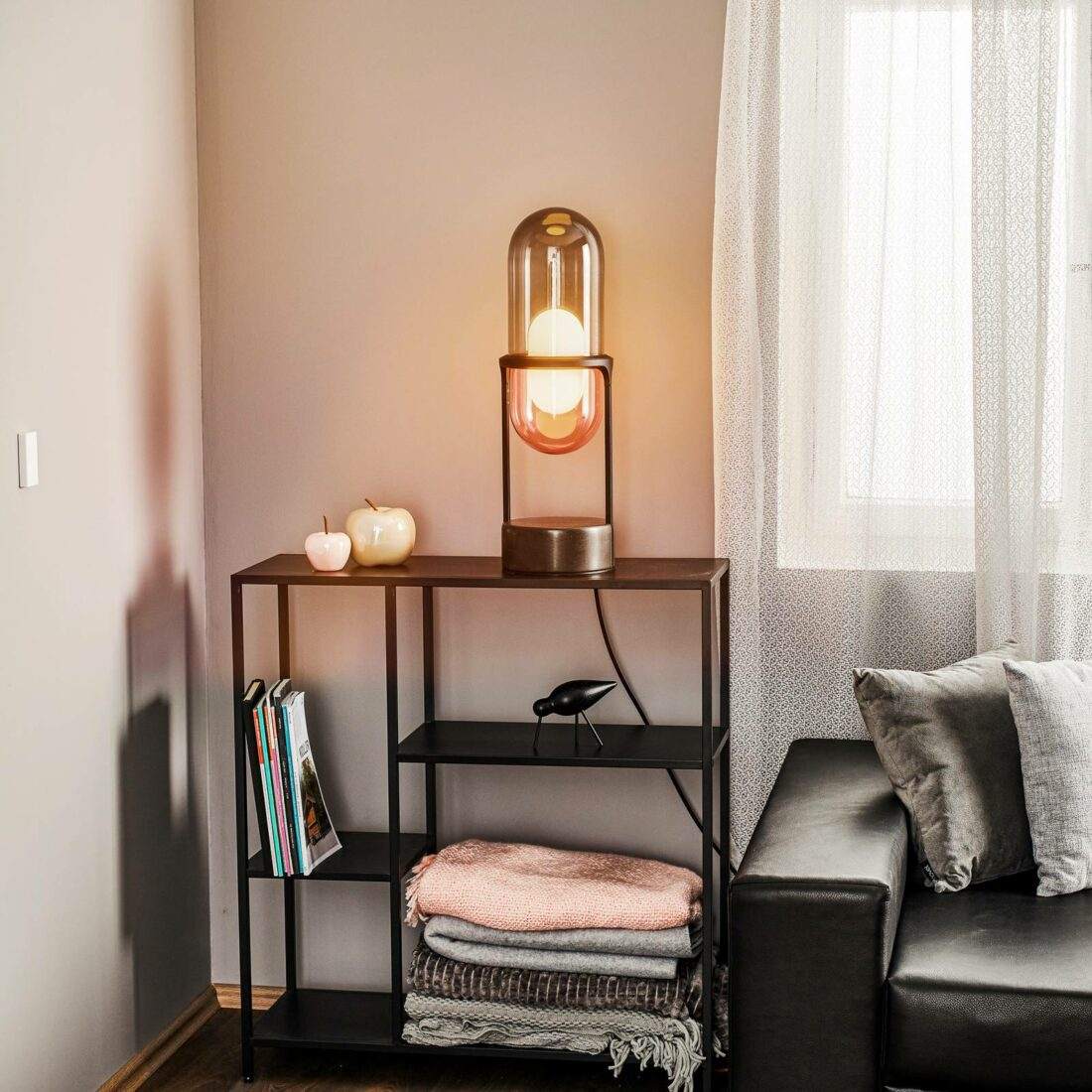 Molto Luce Pille LED stolní lampa šedá/růžová
