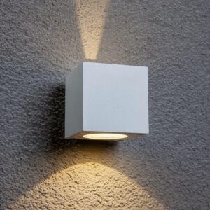 Lucande Bílé LED venkovní nástěnné svítidlo Jarno