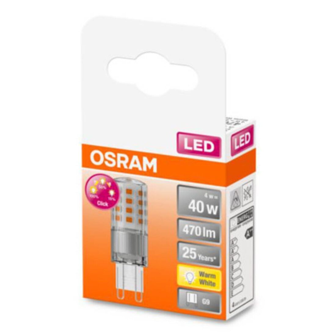 OSRAM Žárovka LED G9 4W 2 700K čirá 3stupňové stmívání
