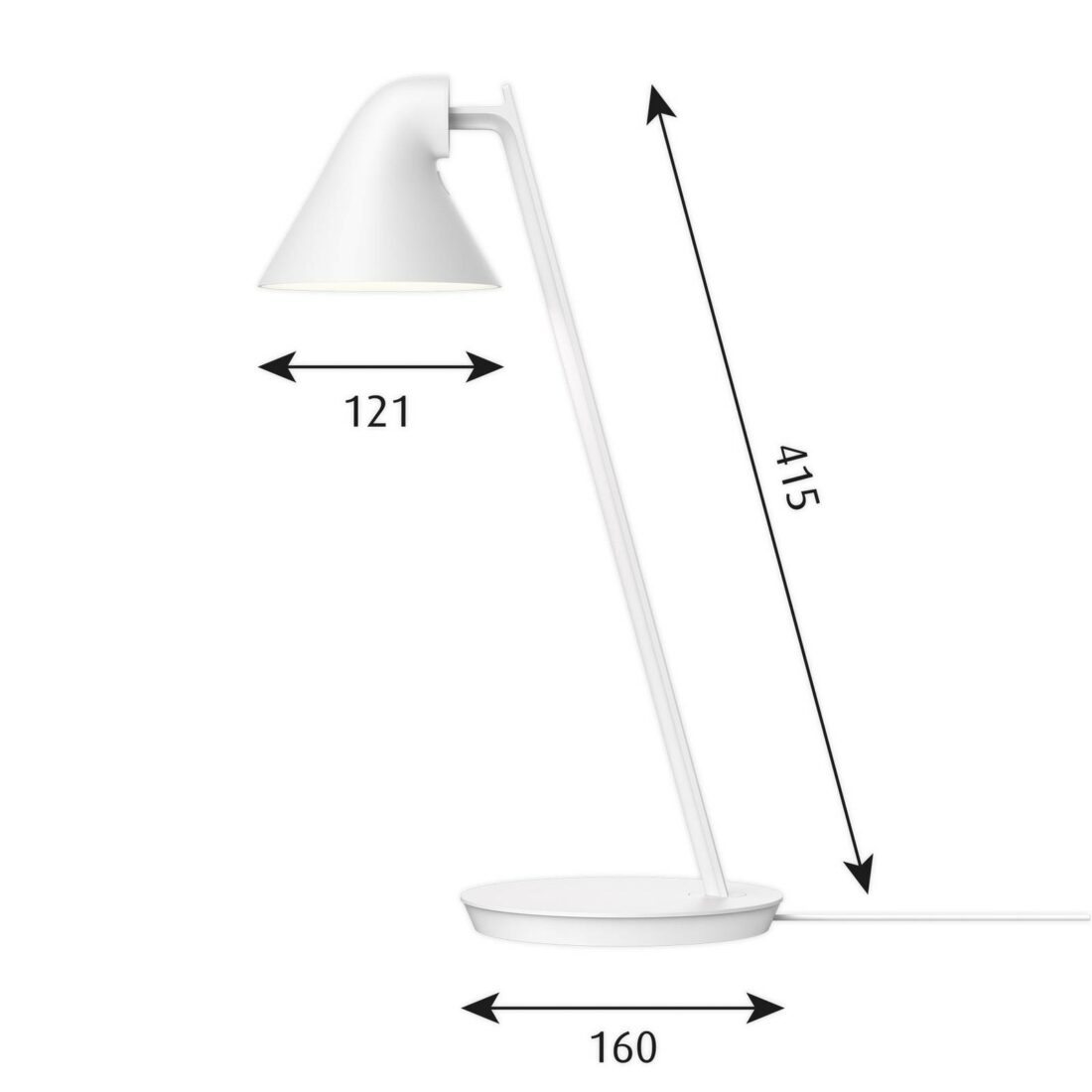Louis Poulsen NJP Mini LED stolní lampa bílá