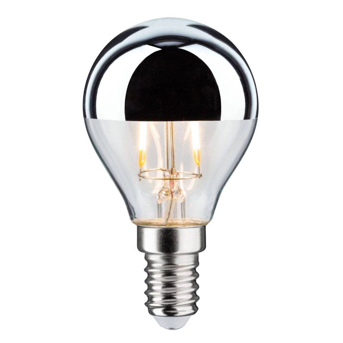 Paulmann LED žárovka E14 827 kapka stříbrná 2