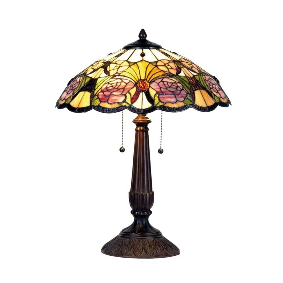 Clayre&Eef Květinová stolní lampa Rose