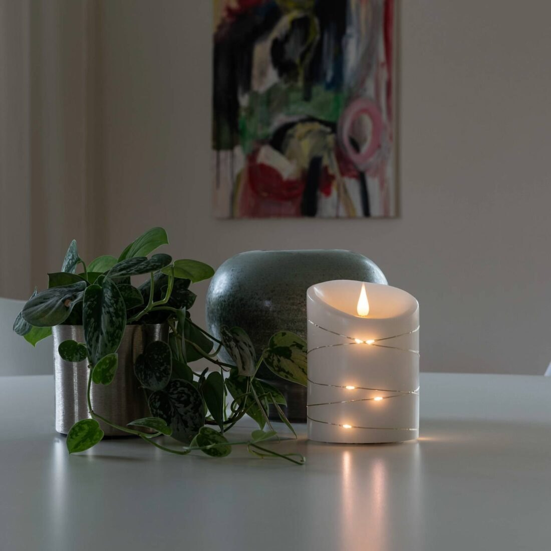 Konstsmide Christmas LED vosková svíčka bílá Barva světla teplá 14 cm