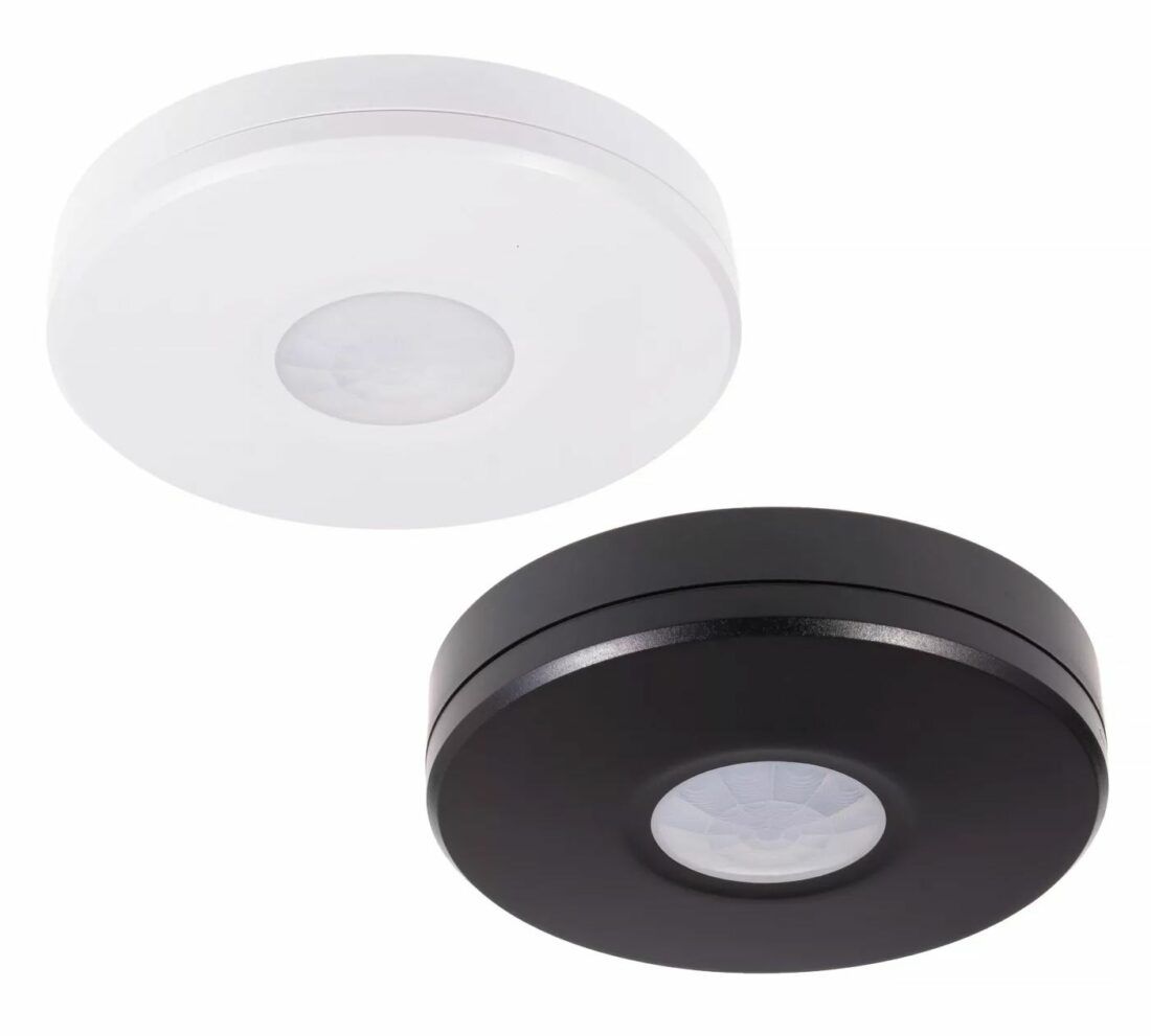 T-LED Pohybové čidlo PIR IP65 kulaté Vyberte barvu: Černá 068265