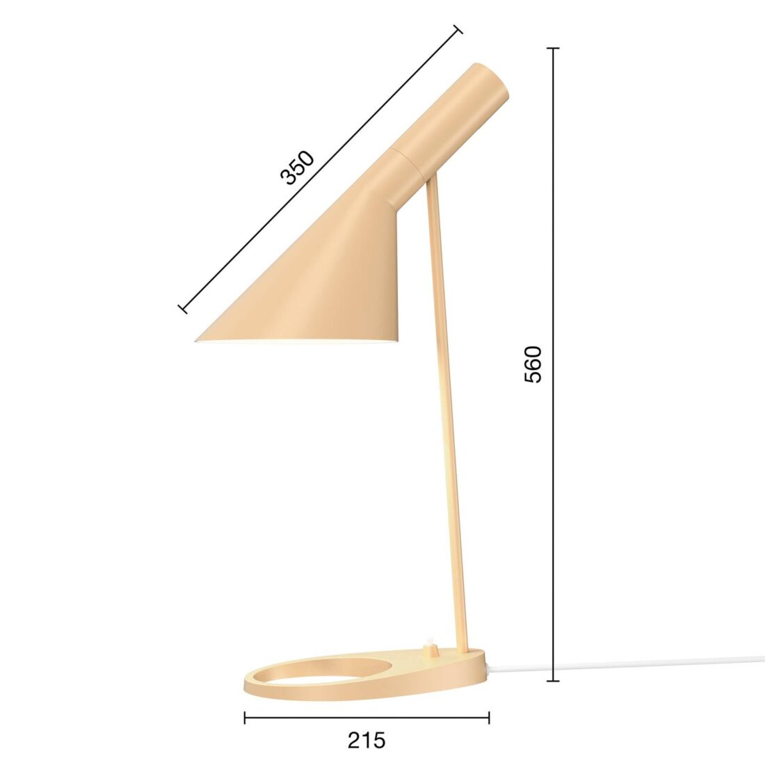 Louis Poulsen Designová stolní lampa AJ Mini sand
