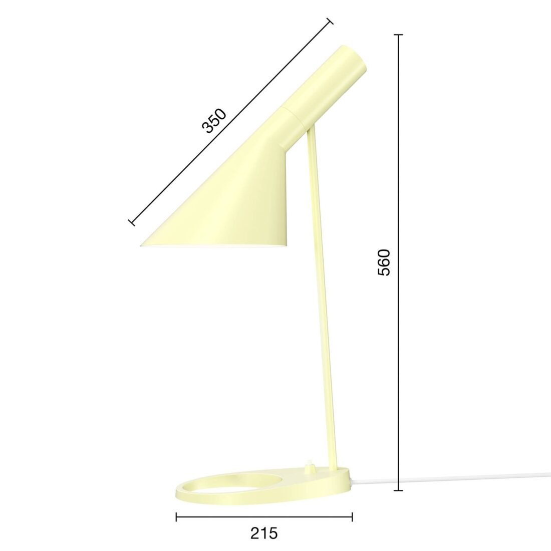 Louis Poulsen Designová stolní lampa AJ Mini žlutá