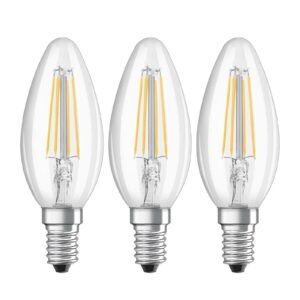 OSRAM LED žárovka-svíčka E14 4W filament 2 700K sada 3ks
