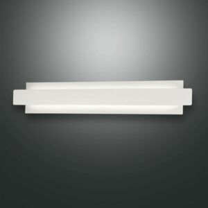 Fabas Luce LED nástěnné světlo Regolo s kovovým čelem bílá