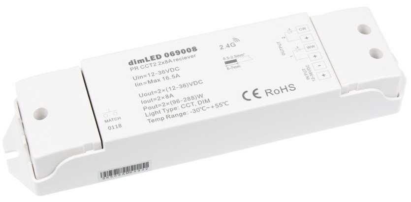 T-LED DimLED přijímač pro CCT 2 LED pásky 069008