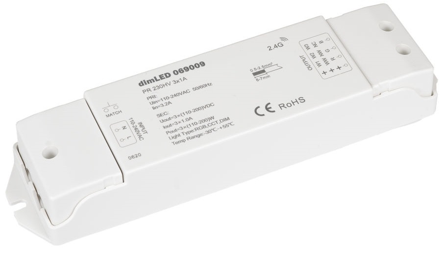 T-LED DimLED přijímač pro LED pásky a NEONy 230V 069009
