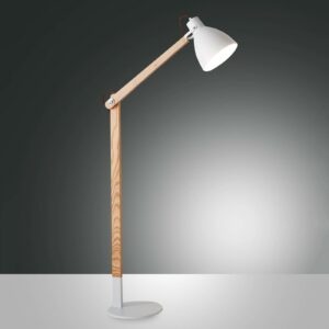 Fabas Luce Stojací lampa Sveva ze dřeva