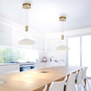 Q-Smart-Home Paul Neuhaus Q-ETIENNE LED závěsné světlo 1x mosaz