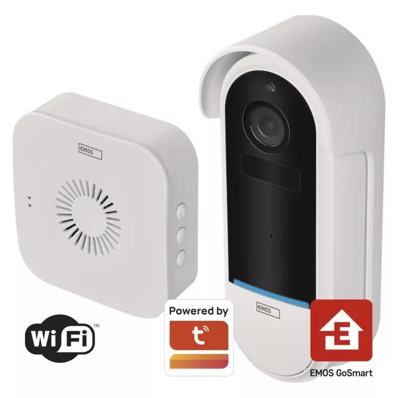 EMOS GoSmart Bílý domovní bezdrátový videozvonek s WiFi H4032