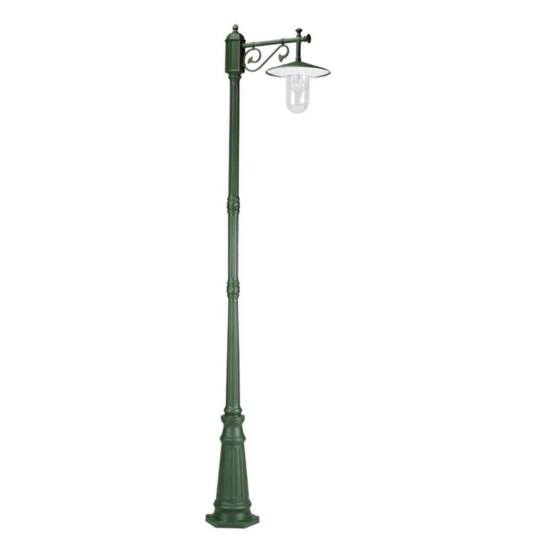 K.S. Verlichting Louvre post light green/clear