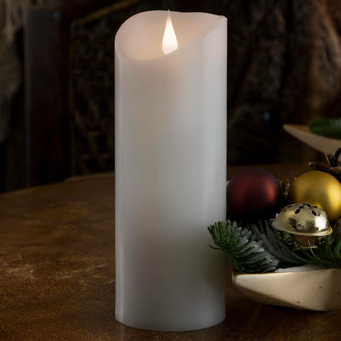 Konstsmide Christmas Plamen 3D - LED svíčka z pravého vosku