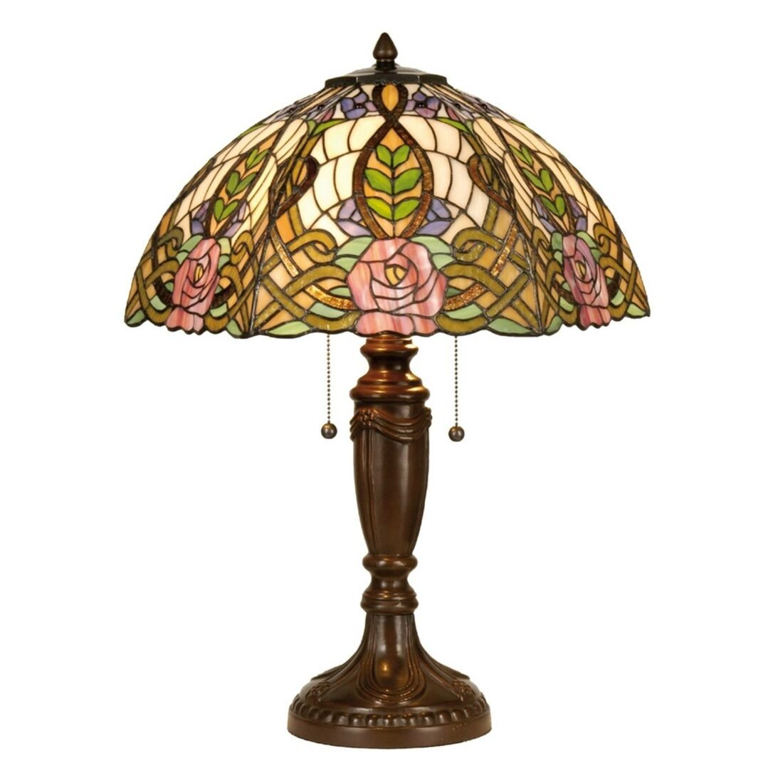 Clayre&Eef Rajská stolní lampa Eden v Tiffany stylu