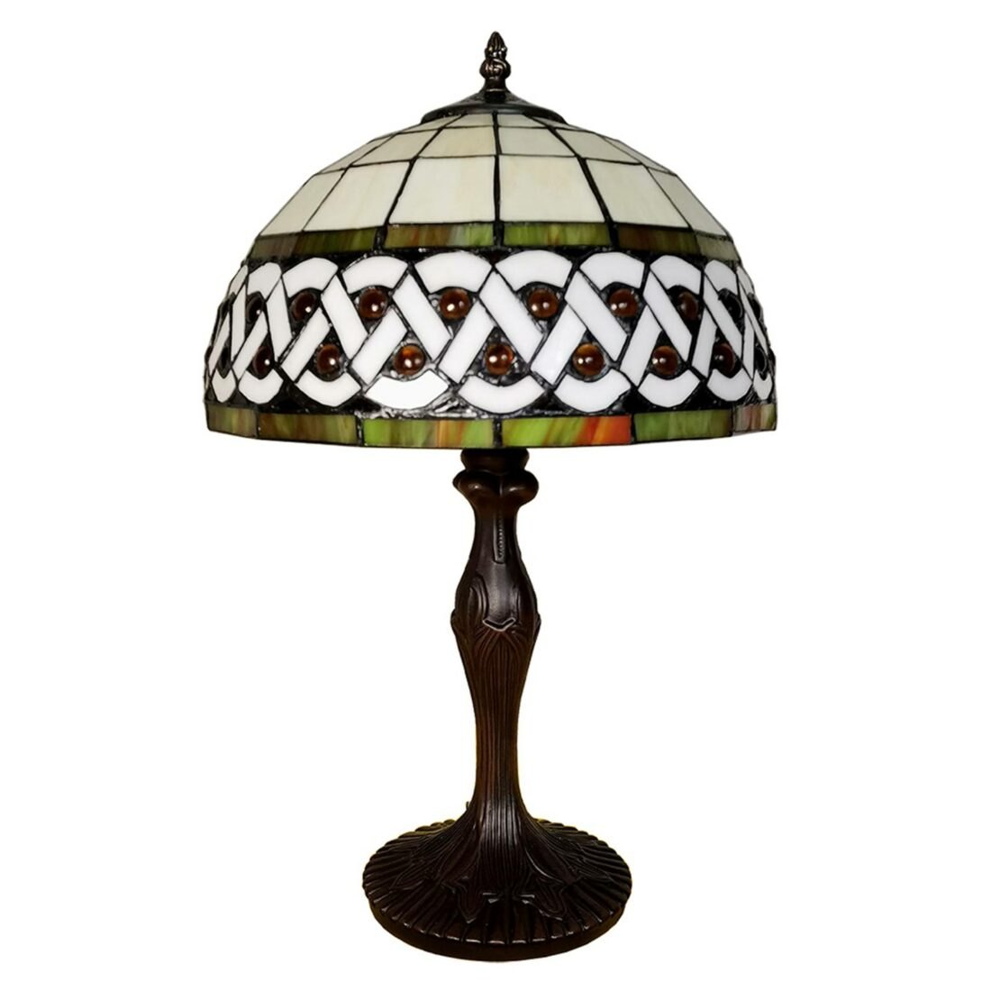 Clayre&Eef Stolní lampa 5LL-6153; Ø 31cm styl Tiffany