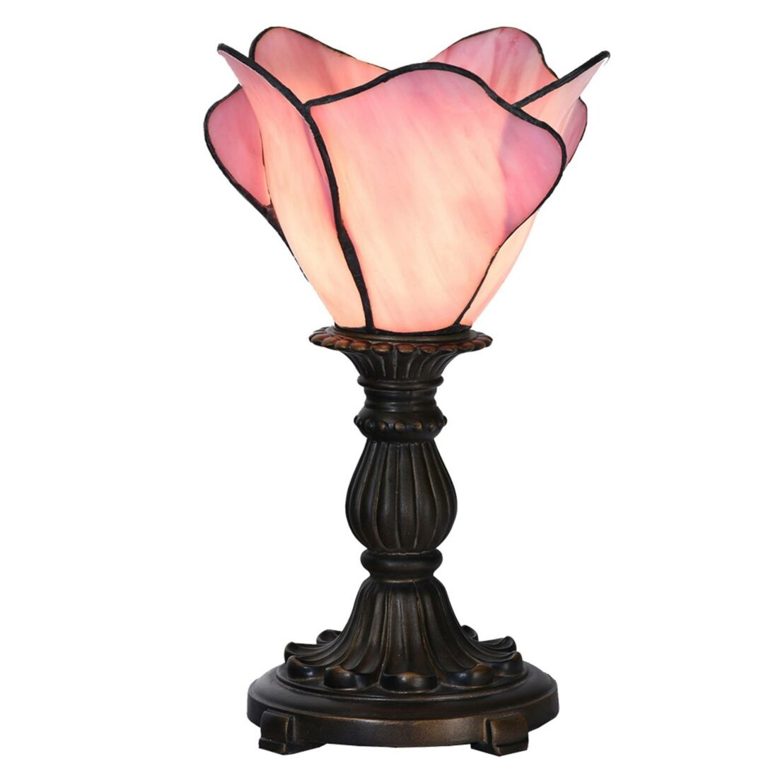 Clayre&Eef Stolní lampa 5LL-6099 v růžové barvě
