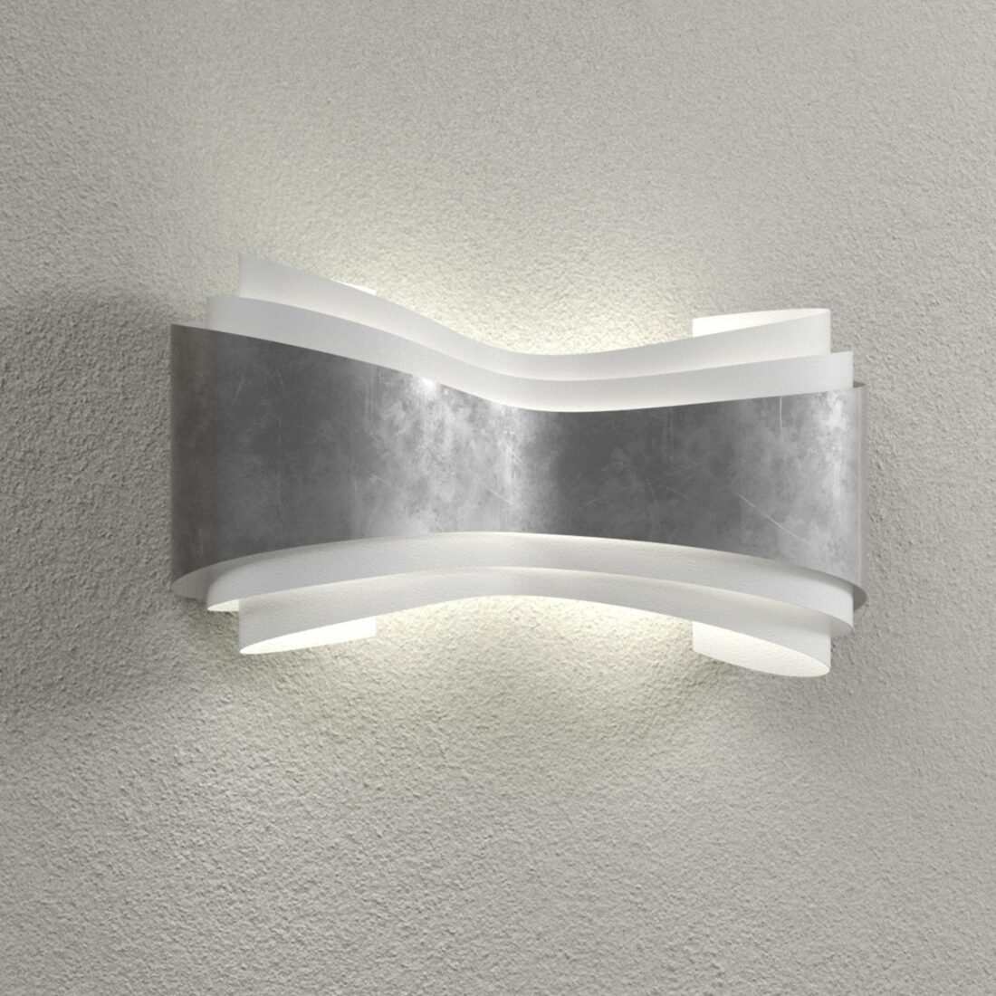 Selène Ionica - nástěnné svítidlo LED se stříbrnými listy