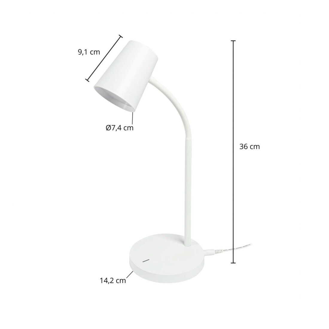 Lindby Ailina LED stolní lampa kulatá bílá