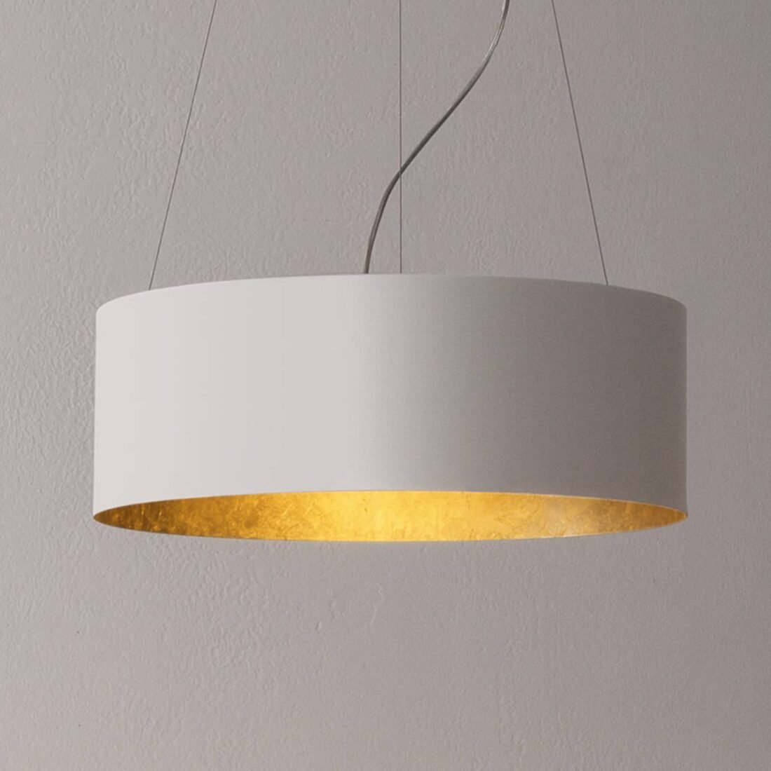 ICONE Závěsné svítidlo Olimpia LED s elegantním zlatým listem