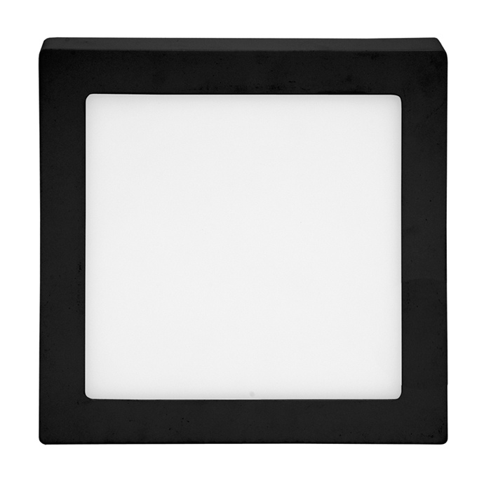 T-LED Černý přisazený LED panel hranatý 120x120mm 6W Barva světla: Denní bílá 102151