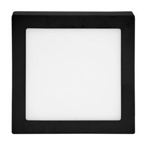 T-LED Černý přisazený LED panel hranatý 170x170mm 12W Barva světla: Denní bílá 102154
